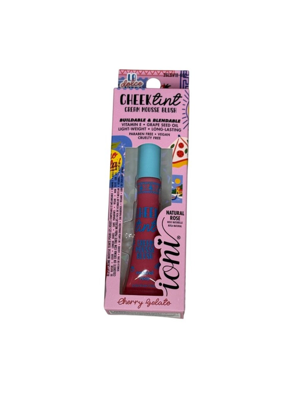 ioni Natural Rose Cherry Gelato Cream Mousse Blush Cheek Tint
